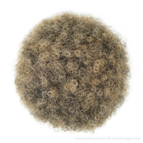 Synthetic Chignon Hair Bun Afro Kinky Curly Drawstring short Hair Pieces Diameter 8 Inch Hair Bun Afro Chignon